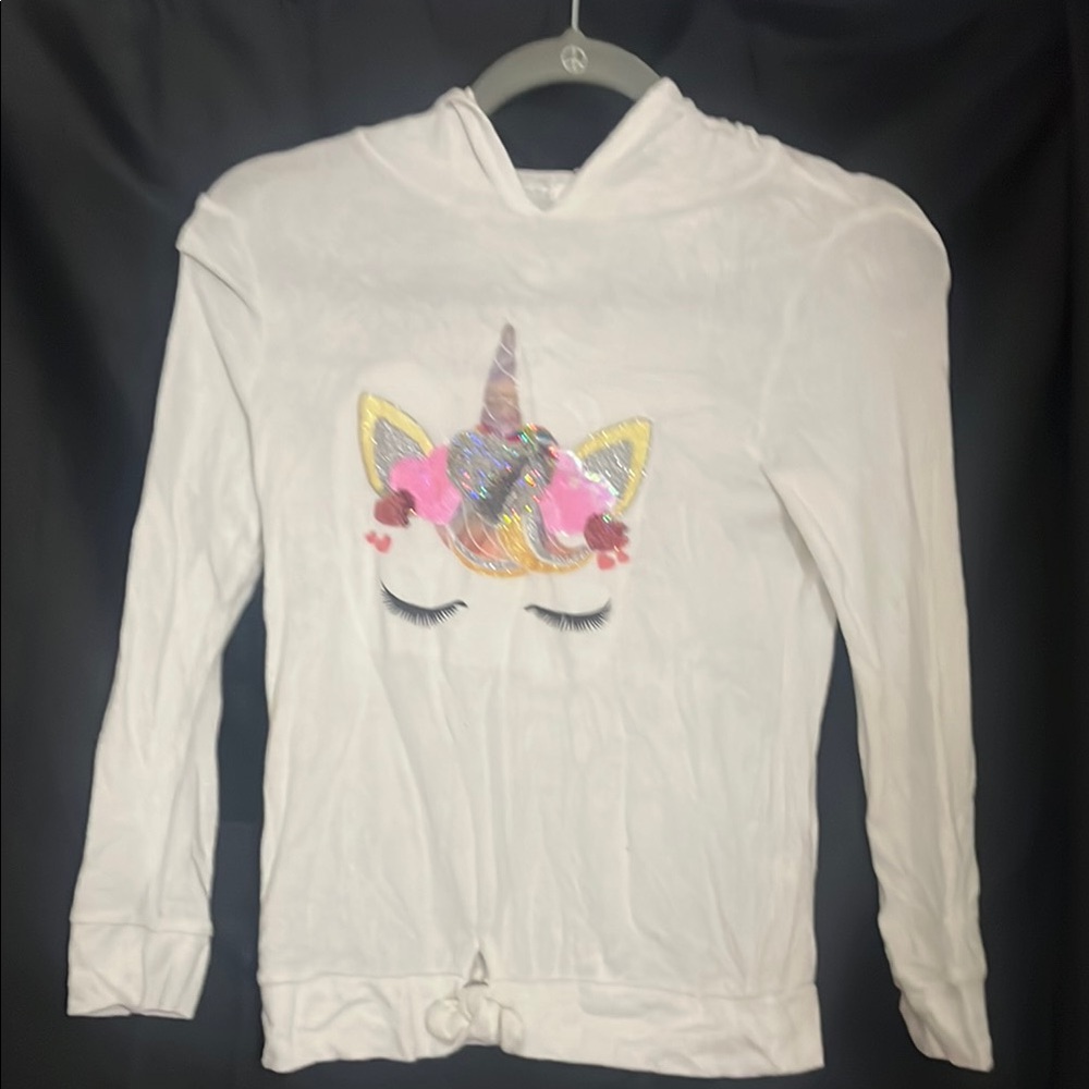Unicorn Hoodie for Kids - White